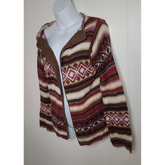 Boston Proper Open Cardigan Sweater Womens Small Alpaca Wool Blend Fall Winter - Picture 5 of 12